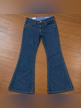 Gap 1969 Curvy Flare Jeans Women’s 27/4 Dark Wash Bootcut Stretch Denim